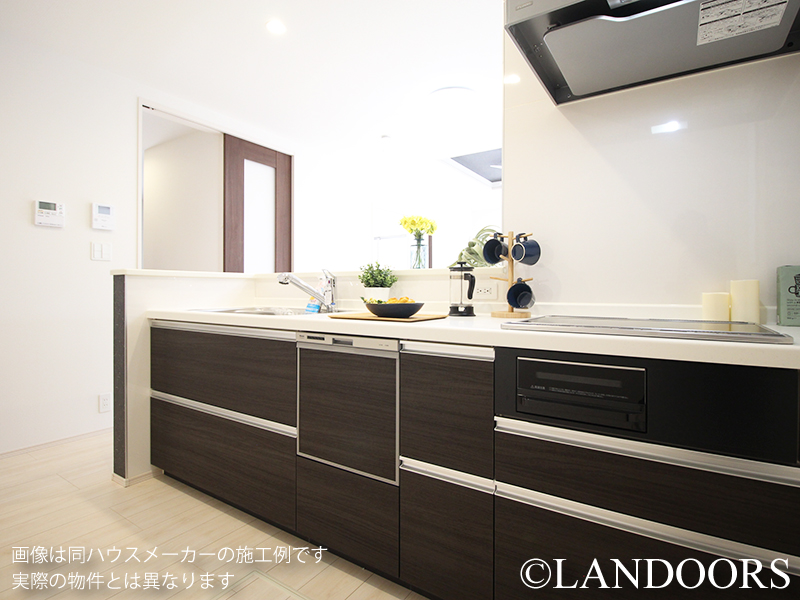 建売住宅の施工例｜キッチン黒（名古屋市）｜東栄住宅（ブルーミングガーデン）